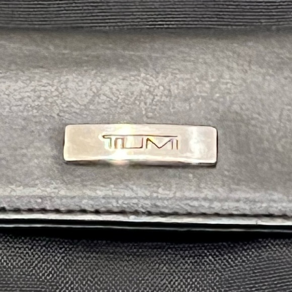 TUMI Black Nylon Leather Trim Briefcase Laptop Bag - Picture 7 of 14